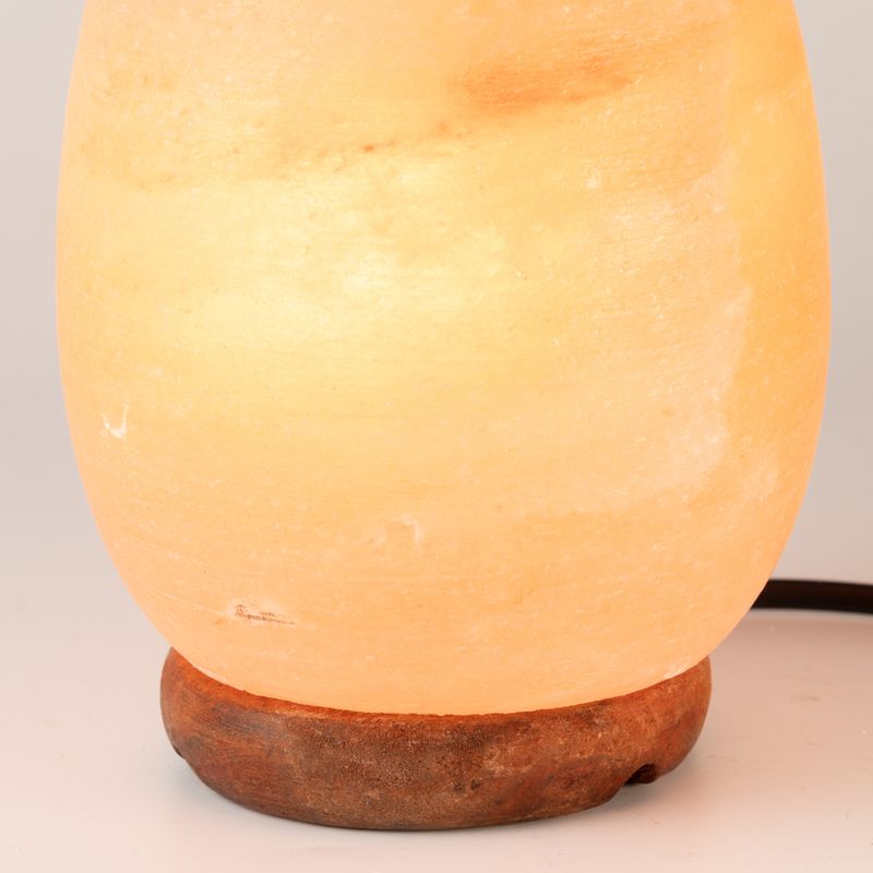 Salzlampe Ei - Holzsockel