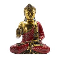 Roter & Gold Buddha - Extra Groß 30 cm - Abhaya Mudra (Keine Angst)