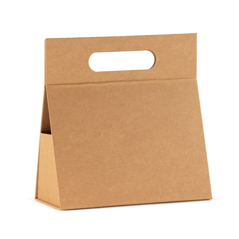 Faltbare Geschenkbox - Handbox (20x10x20 cm) - Braun Craft