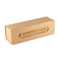 Faltbare Geschenkbox - Weinbox-Form (33,5x10x10,5 cm) - Brown Craft