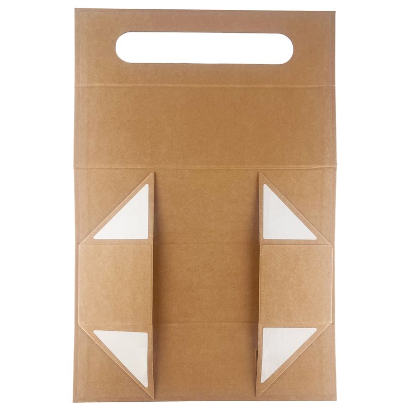 Faltbare Geschenkbox - Weinbox-Form (33,5x10x10,5 cm) - Brown Craft