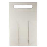 Flach verpackte Geschenkbox - Weinbox-Form (33,5×10×10,5 cm) - Weiß