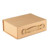 Flach verpackte Geschenkbox - Mittlerer Geschenkkorb (24 × 18,2 × 8 cm) - Braun Craft