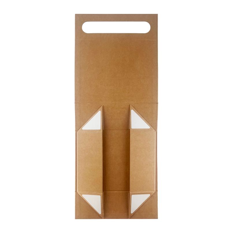 Flach verpackte Geschenkbox - Mittlerer Geschenkkorb (24 × 18,2 × 8 cm) - Braun Craft
