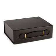 Flach verpackte Geschenkbox - Medium-Geschenkkorb (24x18,2x8 cm) - Schwarz