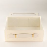 Flach verpackte Geschenkbox - Medium Geschenkkorb (24x18.2x8cm) - Weiß
