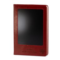 Intention Notizbuch - LCD-Wischbildschirm - Roter Leder-Effekt - Messingblatt - 80 Blätter