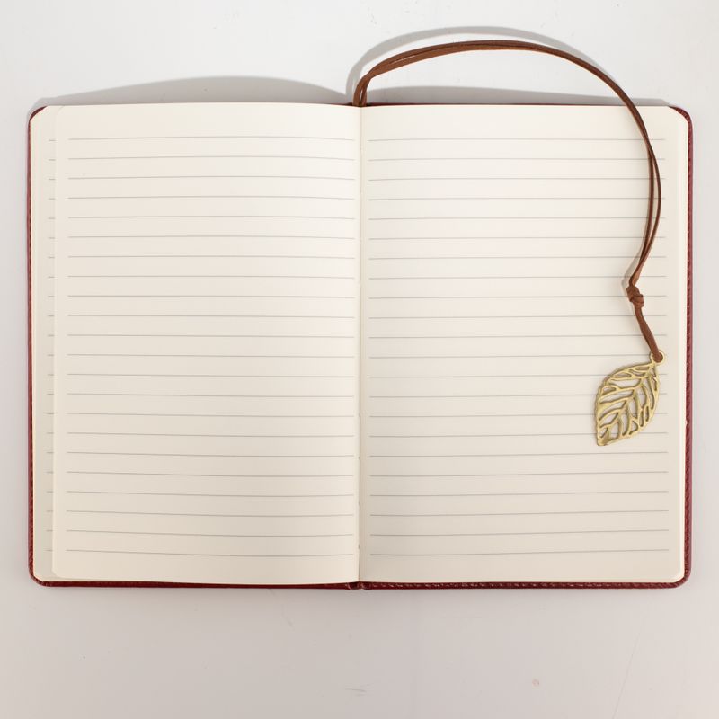 Intention Notizbuch - LCD-Wischbildschirm - Roter Leder-Effekt - Messingblatt - 80 Blätter