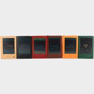 Intention Notizbuch - LCD-Wischbildschirm - Roter Leder-Effekt - Messingblatt - 80 Blätter