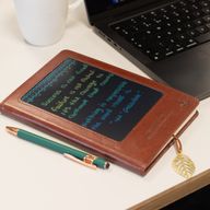 A5 Intention Notizbuch - LCD-Wischbildschirm - Lederoptik in Rot - 80 Blätter