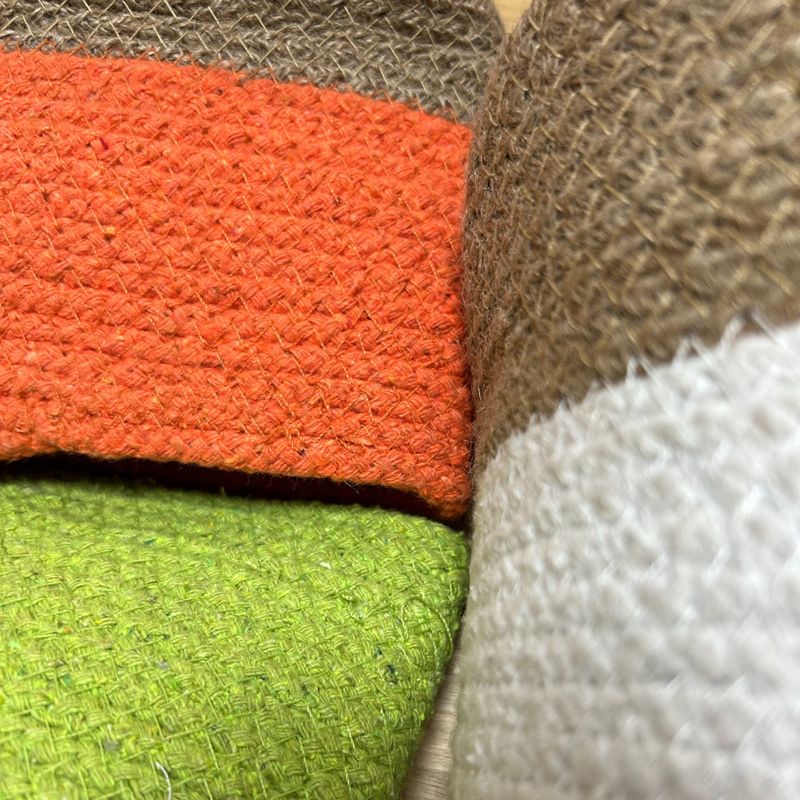 Set aus 3 Aufbewahrungskörben aus Baumwollseil – Weiß