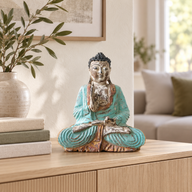 Vintage Mint handgeschnitzte Buddha-Statue - 30 cm - Übermittlung der Lehre