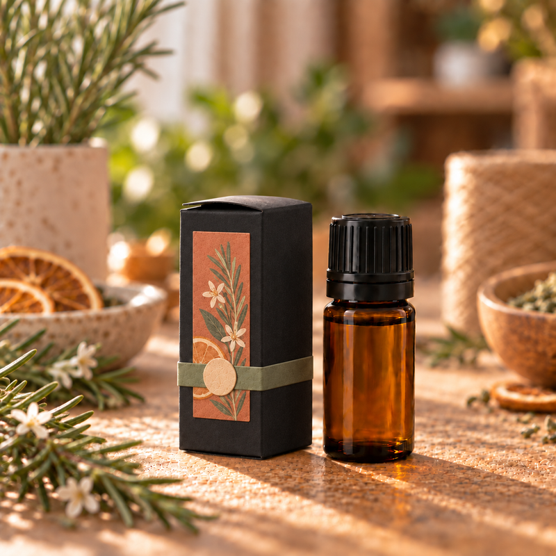 schwarze Box für 10ml-Flasche ätherischen Öls