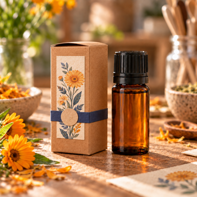 Box für 50 ml Bernsteinflasche - braun