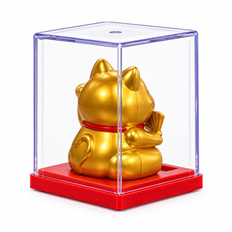 Mini Solarbetriebene Geldkatze in Box - Gold