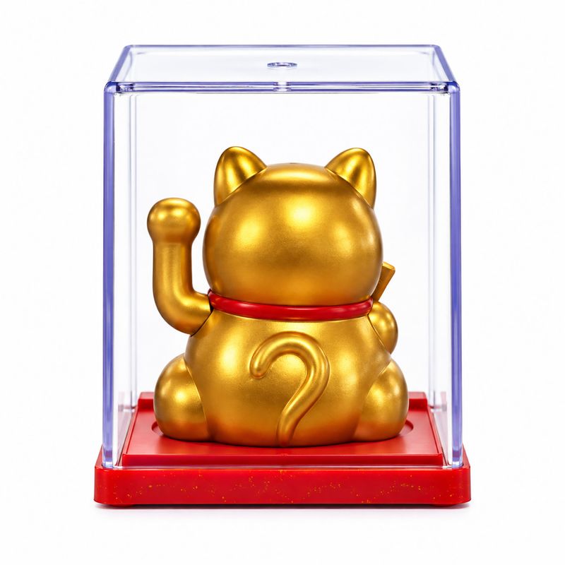 Mini Solarbetriebene Geldkatze in Box - Gold