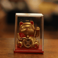 Mini Solarbetriebene Geldkatze in Box - Gold