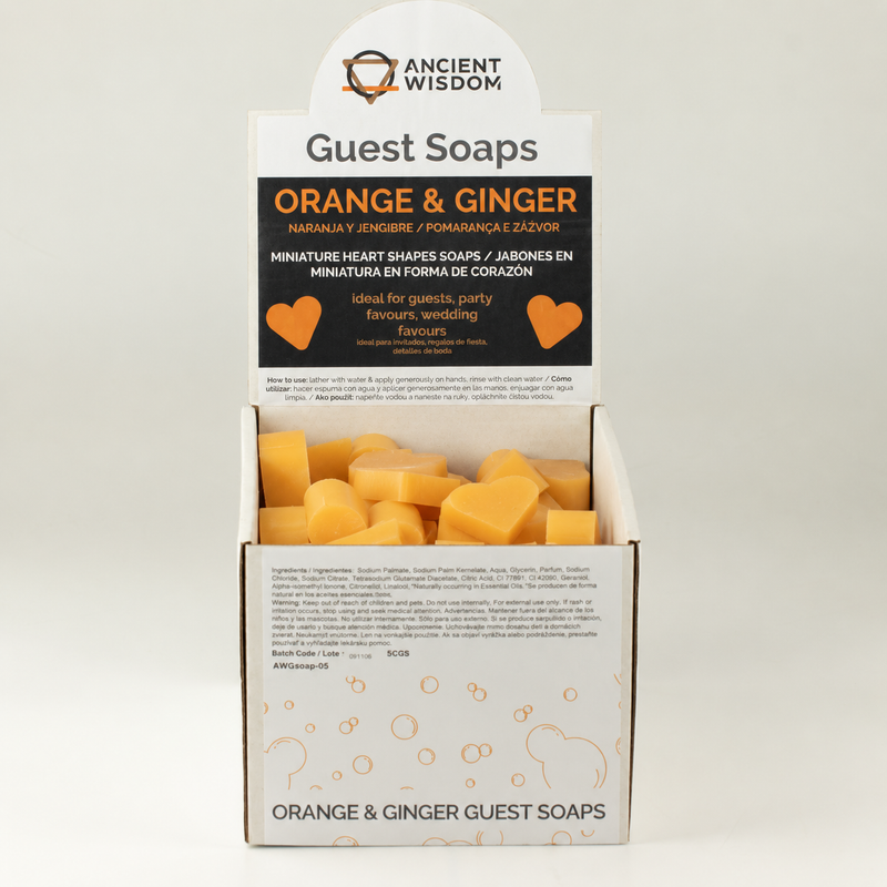 Herz Gäste-Seifen - Orange & Warmer Ingwer