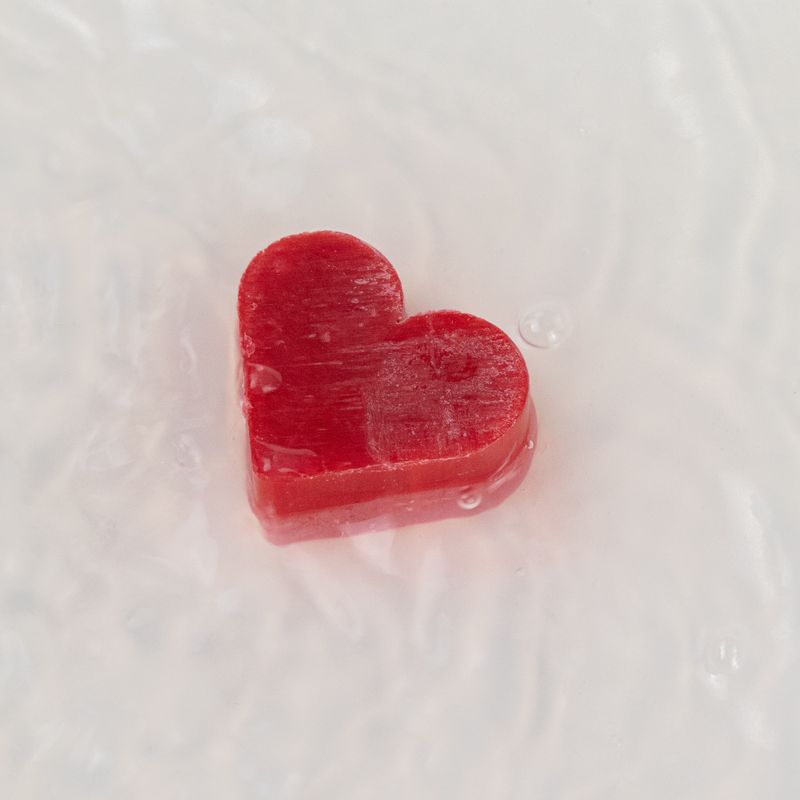 Herz-Seifen für Gäste - Himbeere