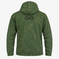 Kleines Stone-Washed Hoodie-Shirt mit Kängurutasche - Vintage-Türkis