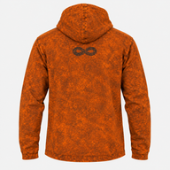 Kleines Stone-Washed Hoodie-Shirt mit Känguratasche - Verbranntes Orange