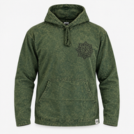 Kleines Stone-Washed Hoodie-Shirt mit Kängurutasche - Vintage-Türkis