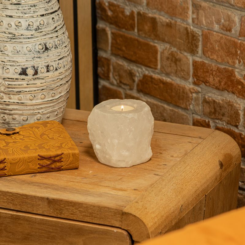 Crystal Rock Himalaya-Salz Kerzenhalter 600-800g