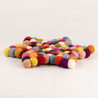 Filzball-Stern-Mittelmatte – 38x18 cm mehrfarbig