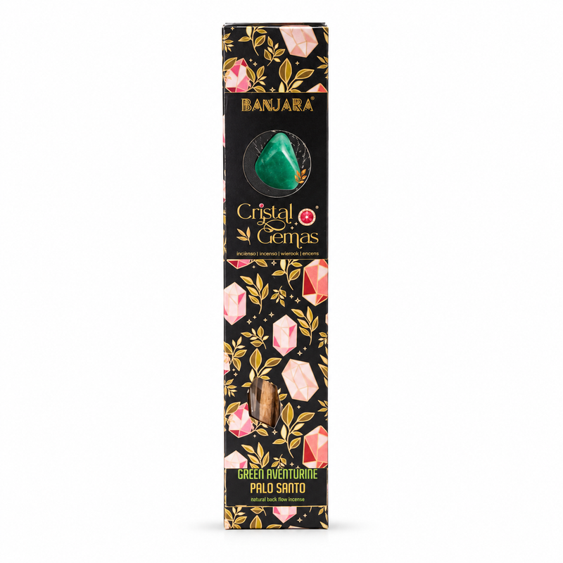 Banjara Kristall-Edelsteine - Grüner Aventurin Palo Santo