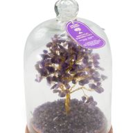 Edelstein-Kuppelgarten – Amethyst & LED-Lichter – 200 Splittersteine