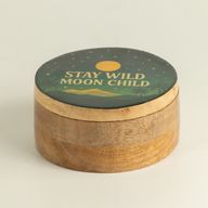 Runde emaillierte Dose – Stay Wild Moon Child
