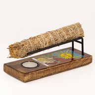 Großer Salbeistick-Halter emailliert – Die Sonne
