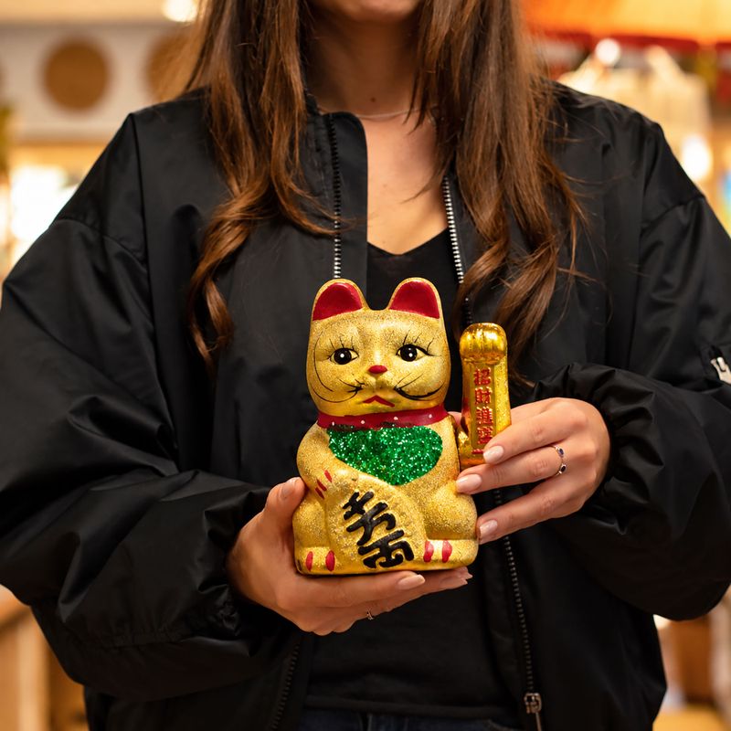 Klassische Glückskatze (Maneki-neko)