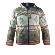 Größe M – Nomad Sari Himalayan Soul Jacke – Mantra-Grün