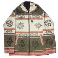 Größe M – Nomad Sari Himalayan Soul Jacke – Mantra-Grün
