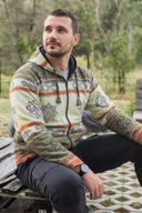 Größe M – Nomad Sari Himalayan Soul Jacke – Mantra-Grün