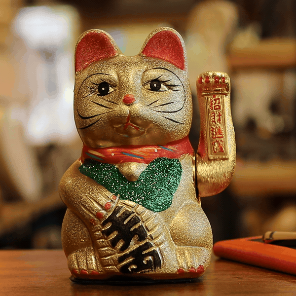 Große Glückskatze (Winkekatze)