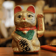 Große Glückskatze (Winkekatze)