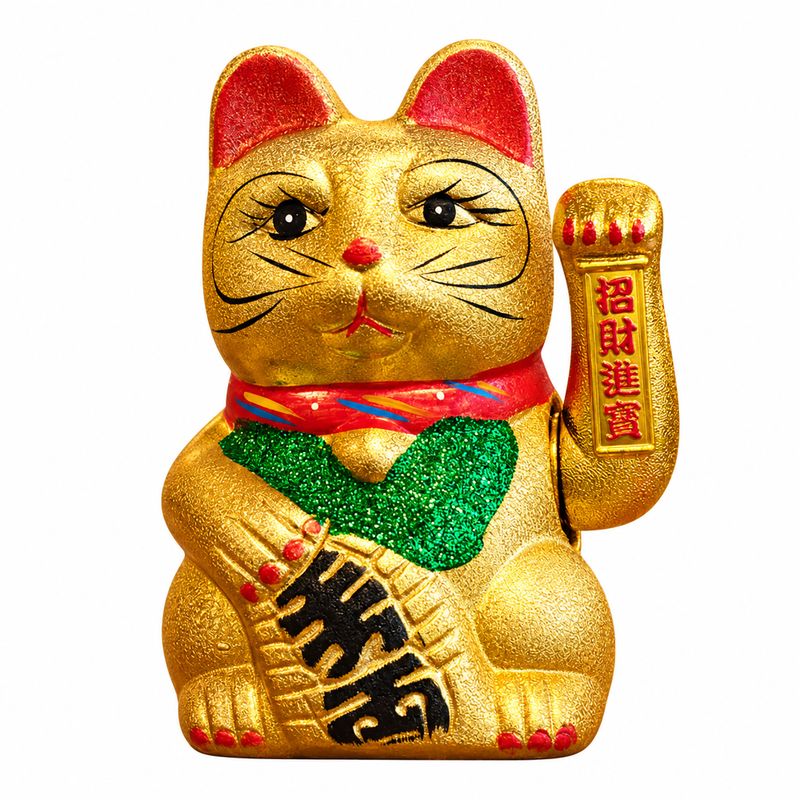 Große Glückskatze (Winkekatze)