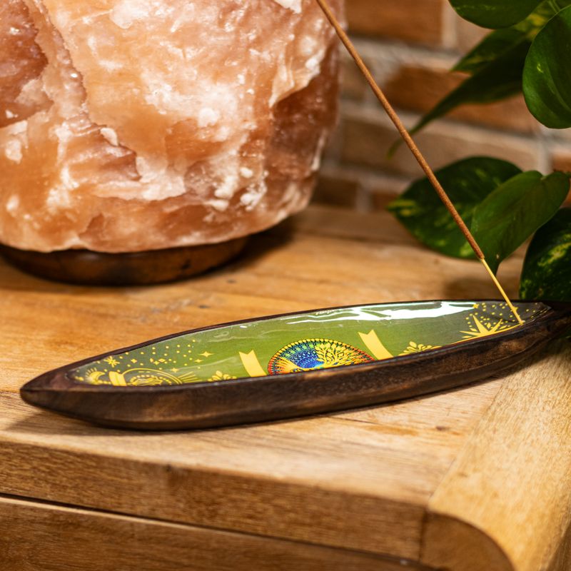 Emaille-Räucherschale – Mangoholz – Lebensbaum