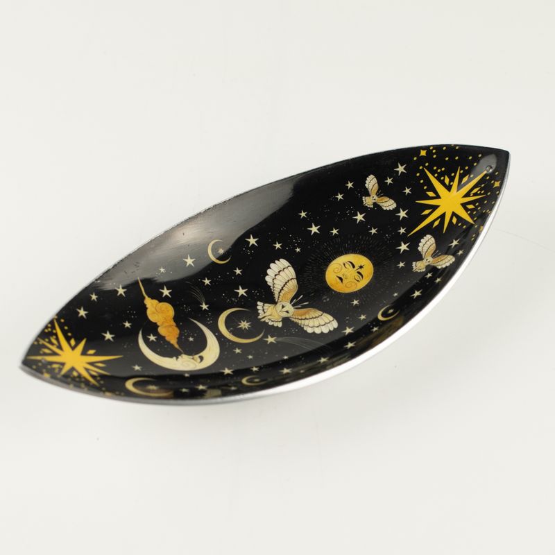 Emaillierte Räucherschale – Aluminium – Enchanted Night Owl