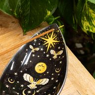 Emaillierte Räucherschale – Aluminium – Enchanted Night Owl
