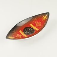 Emaillierte Räucherschale – Aluminium – Pagan Triquetra