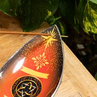 Emaillierte Räucherschale – Aluminium – Pagan Triquetra