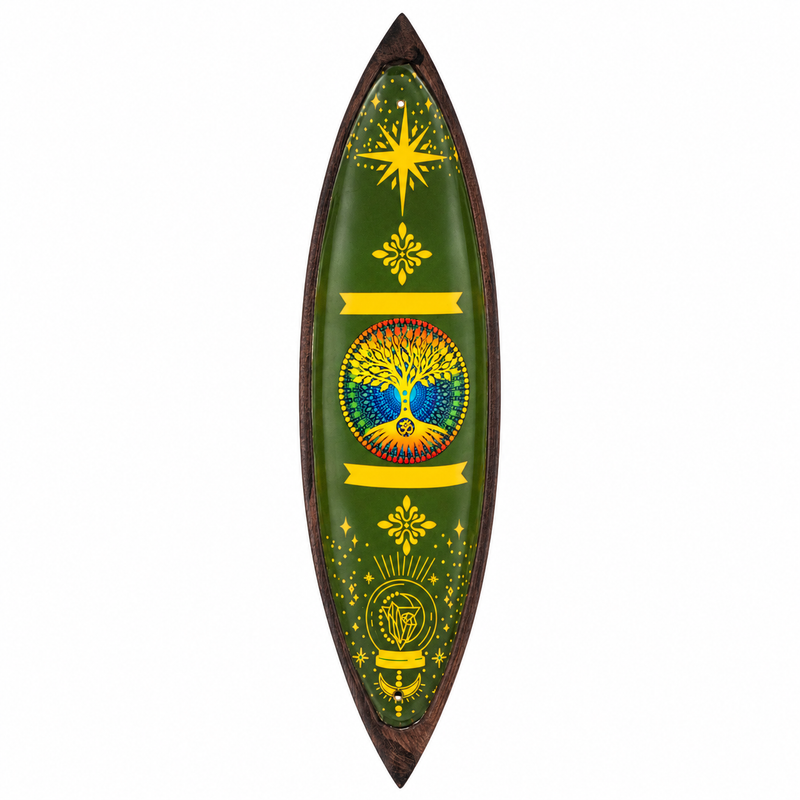 Emaille-Räucherschale – Mangoholz – Lebensbaum