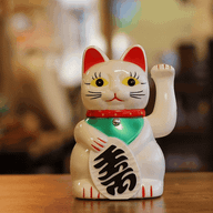 Weiße Glückskatze (Maneki-neko) – 15 cm