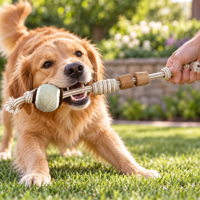 PAW Spielzeug – Kauspielzeug aus Kaffeebaumholz – Knuckle Ball Batton