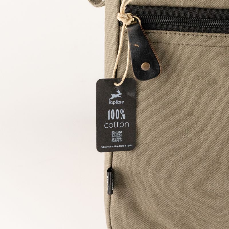 Große Laptop-Tasche aus Canvas – Oliv