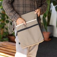 Große Laptop-Tasche aus Canvas – Oliv