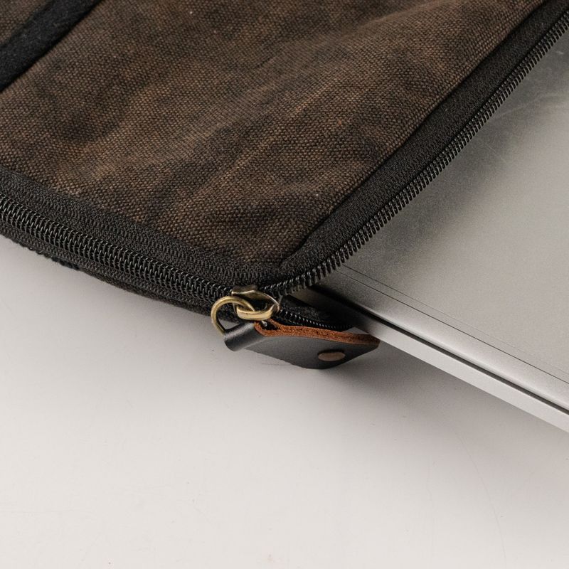 Stonewashed Laptoptasche (groß) – Anthrazitgrau